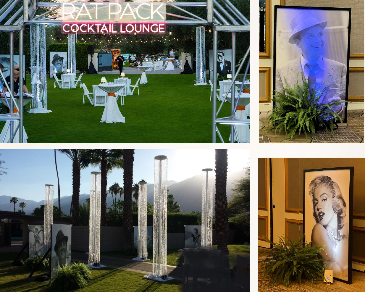 Hollywood and Rat Pack themed decor