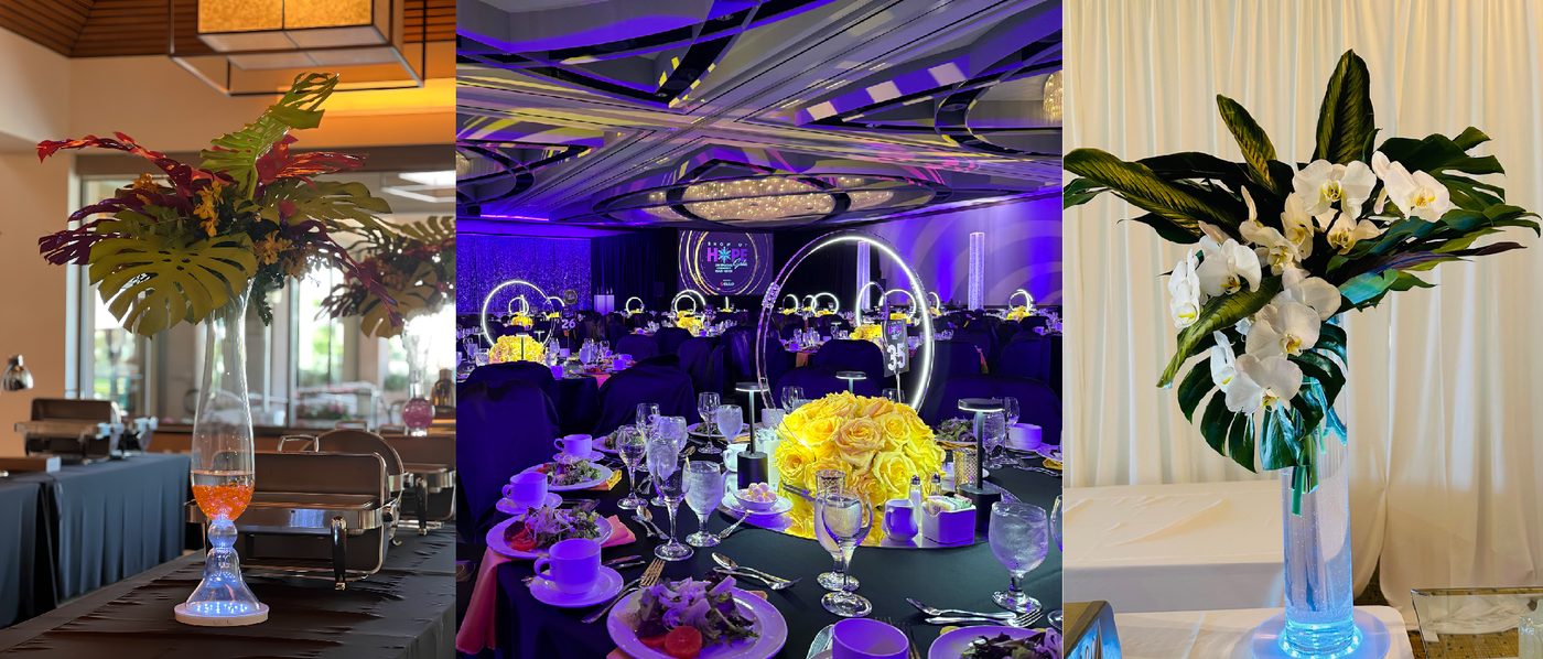 Illuminated floral centerpieces gallery