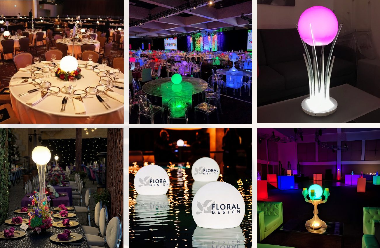 Wireless LED glowing orbs