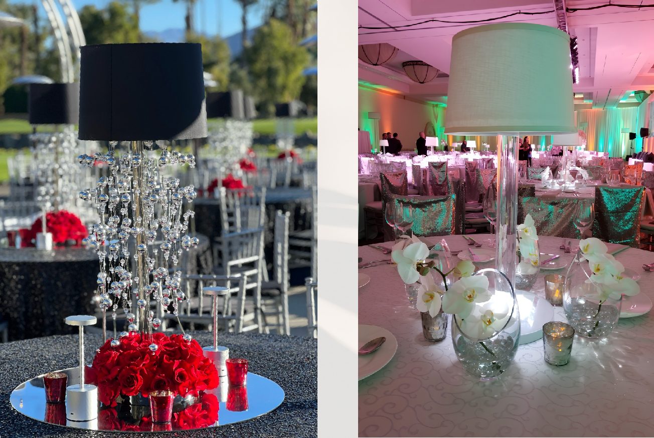Tall centerpiece table lamps