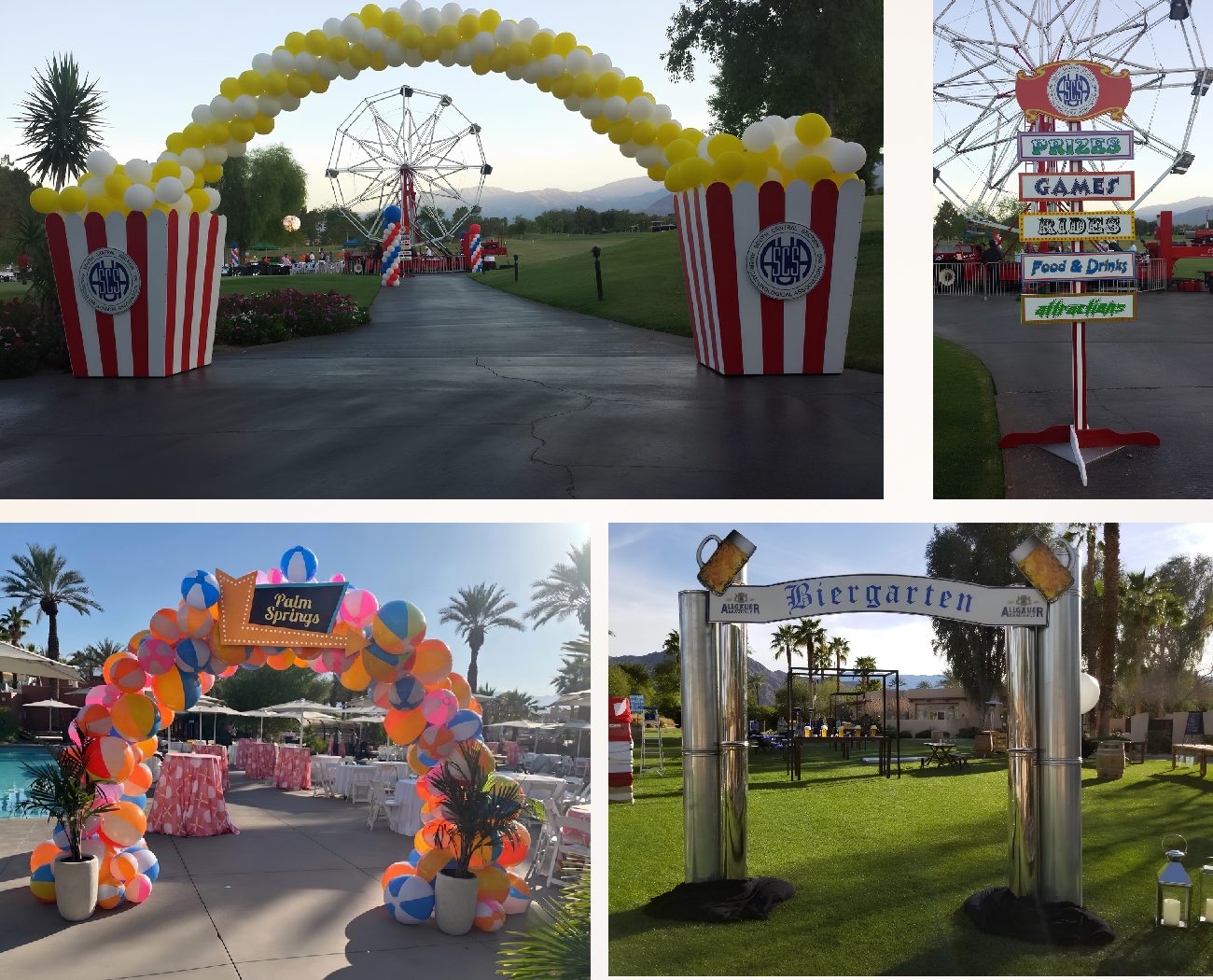 Themed entrance arches