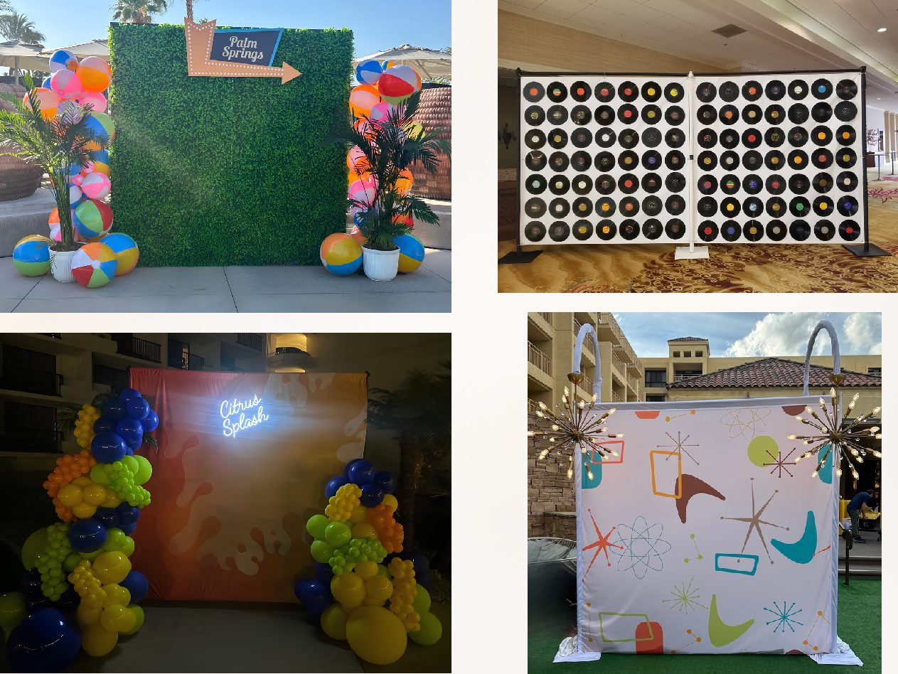 Themed photo-op backdrops